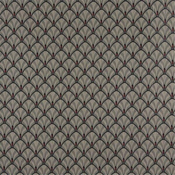Fine-Line 54 in. Wide - Navy- Beige And Red Fan Jacquard Woven Upholstery Fabric FI2935089